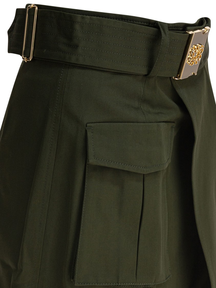 Elie Saab Asymmetrical Wrap Skirt In Green