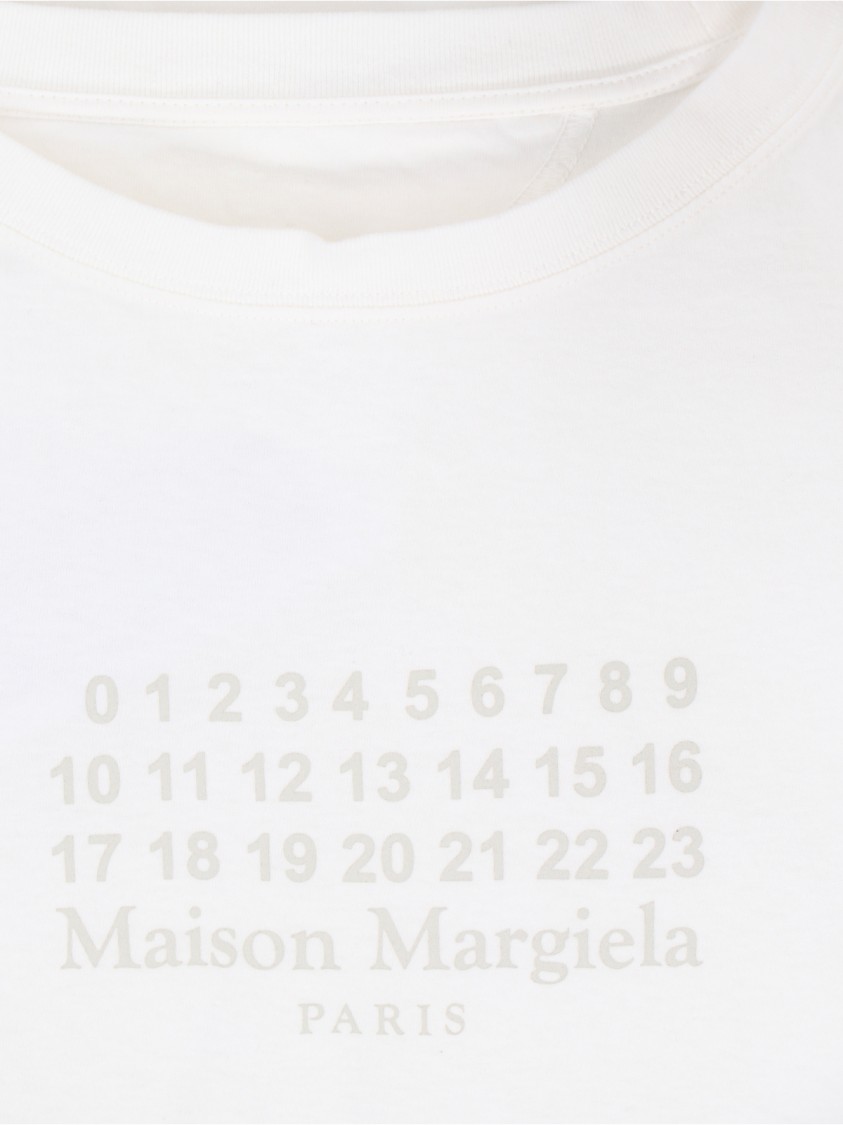 Maison Margiela Long-Sleeve Cotton T-Shirt With Numeric Logo