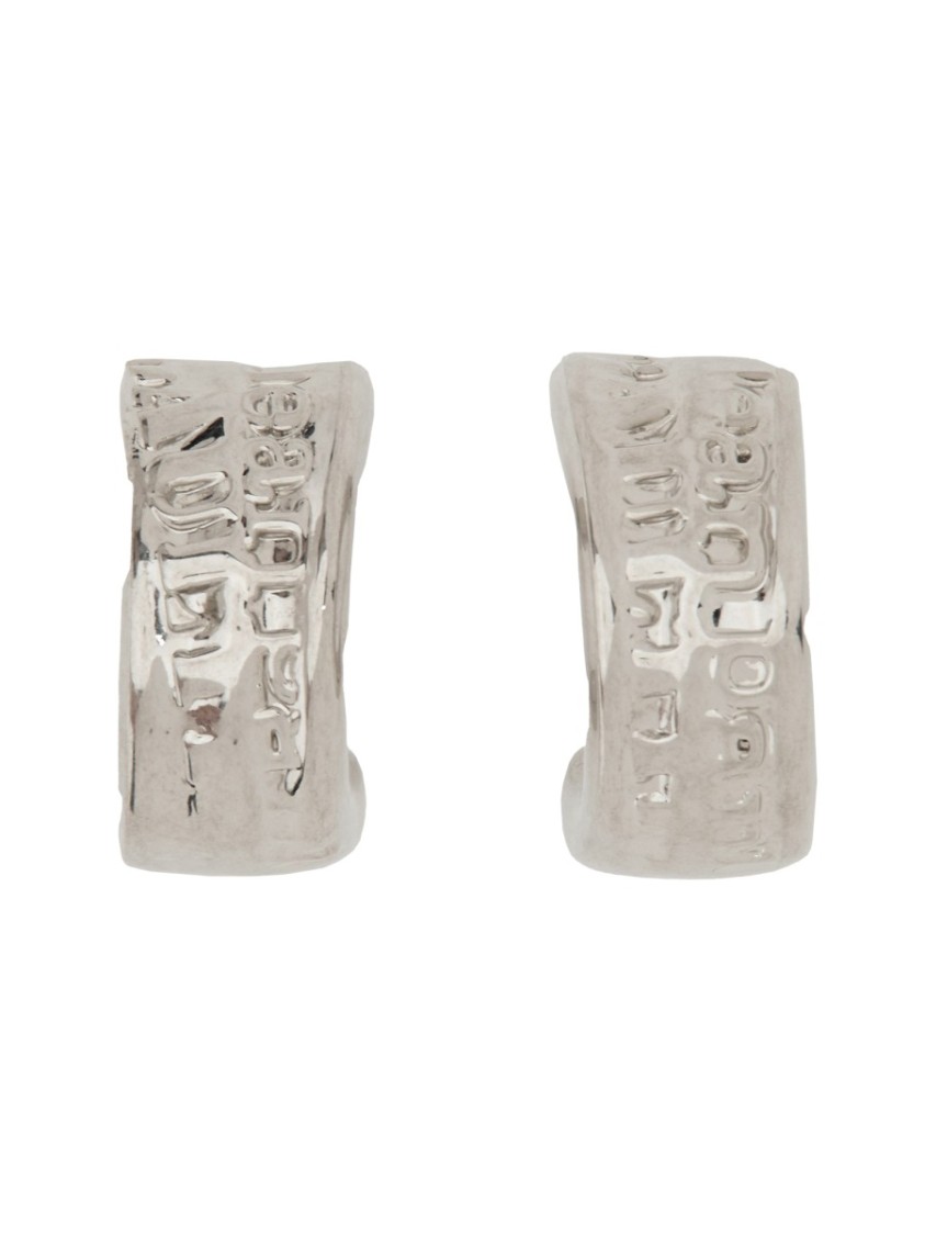 Jean Paul Gaultier Sculptural Silver Brass Earrings