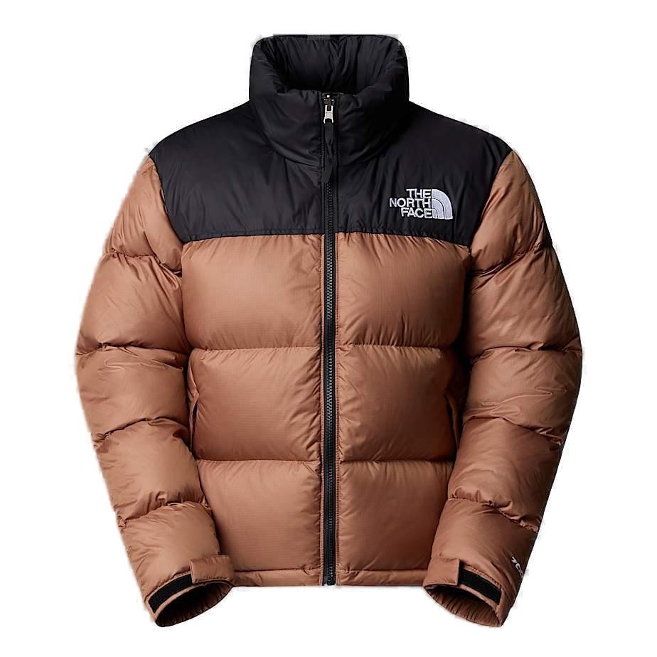 The North Face Oversized Down Jacket With Fixed Hood In Brown