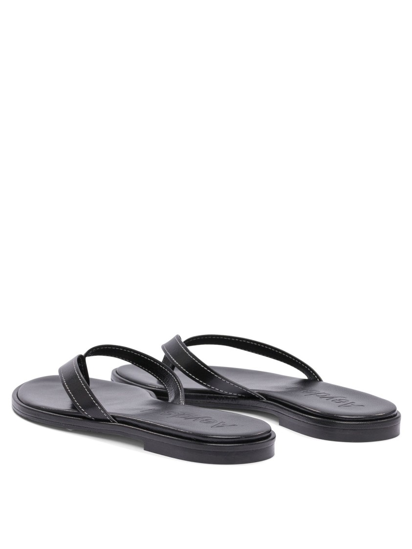 Aeyde Aeydē Black Sandals With Soft Nappa And Cow Leather Construction In Gray