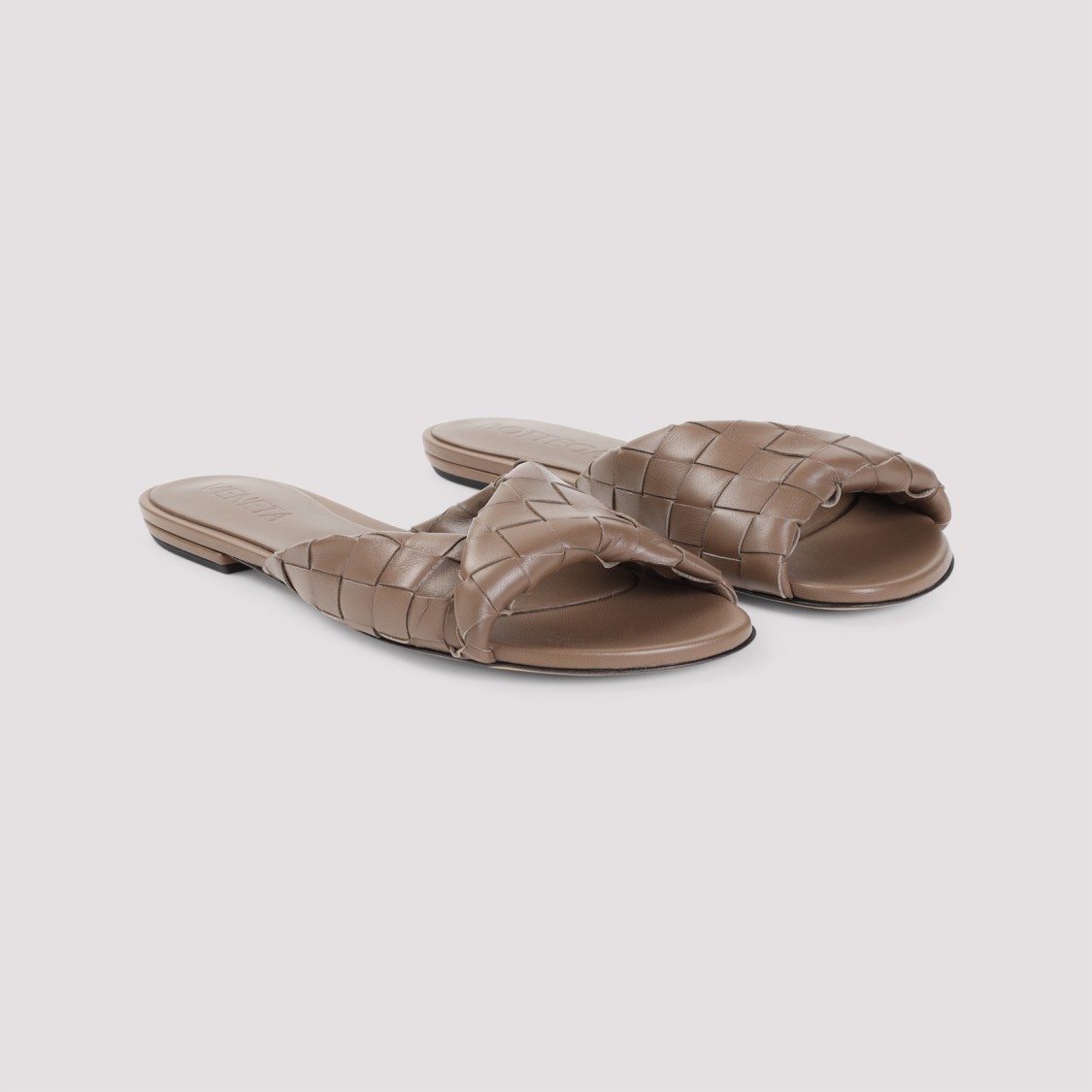 Bottega Veneta Blink Flap Sandals In Brown