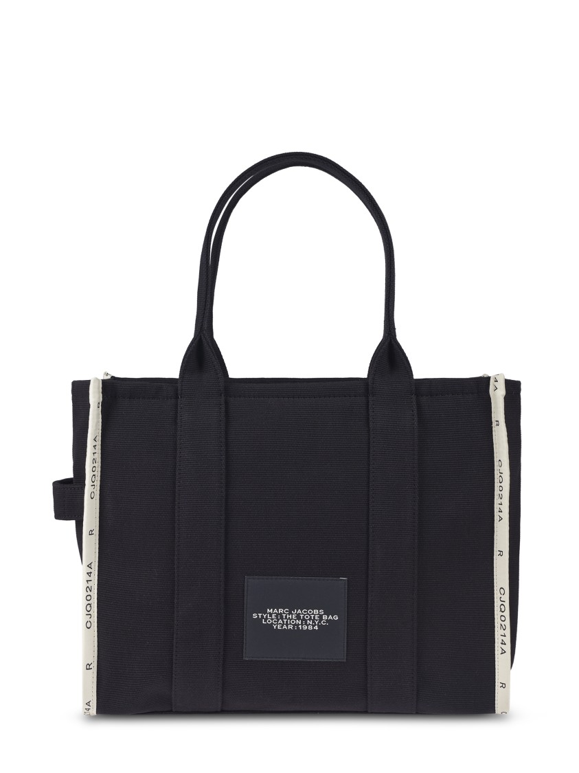 Marc Jacobs Black Tote Bag With Bold Text Design In Black