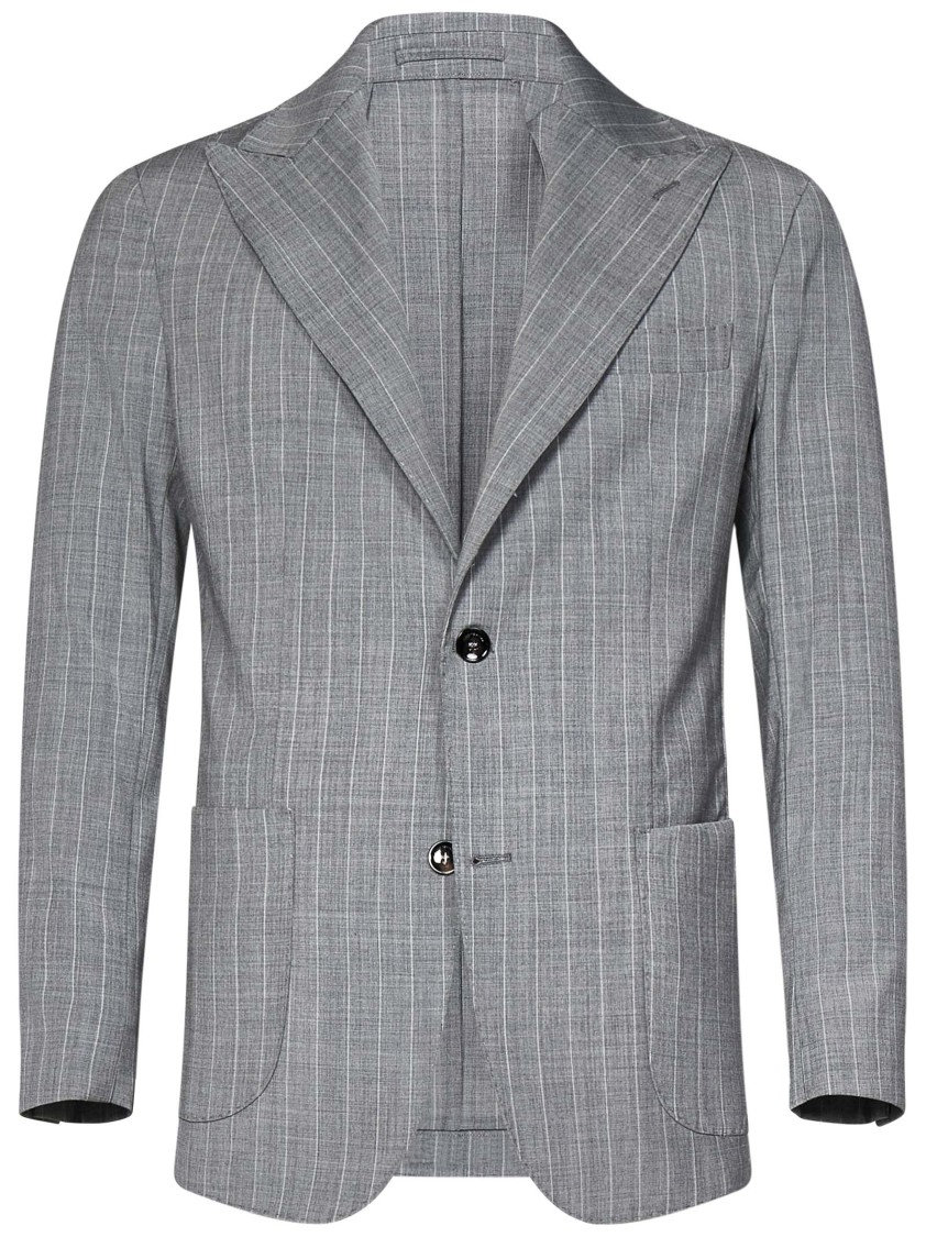 MICHAEL COAL MICHAEL COAL TAILORED SINGLE-BREASTED BLAZER WITH PEAK LAPELS