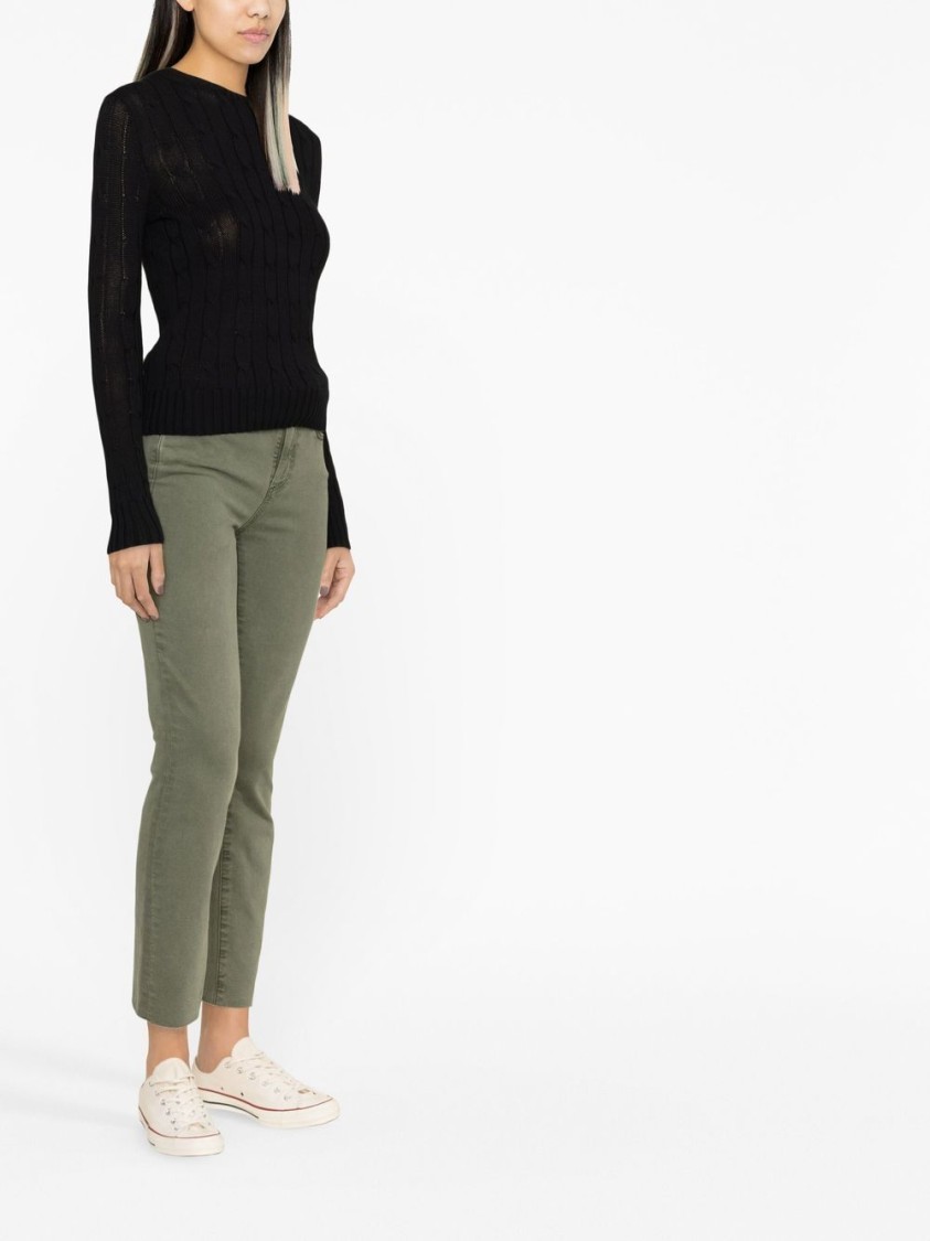 Shop Polo Ralph Lauren Textured Cable Knit Crew Neck Sweater