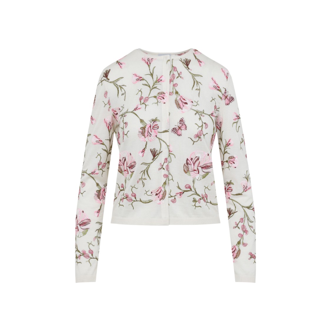 Giambattista Valli Floral-embroidered Cashmere Cardigan