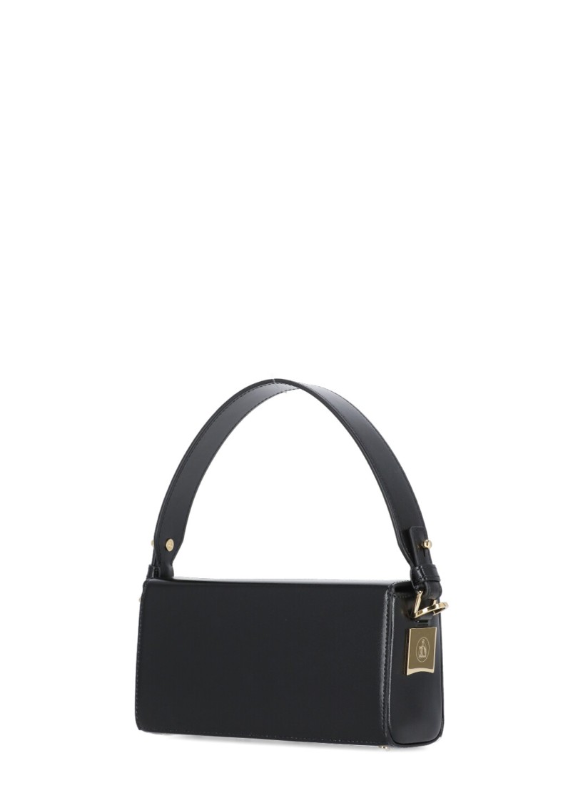 Lanvin Rectangular Smooth Nano Shoulder Bag In Black