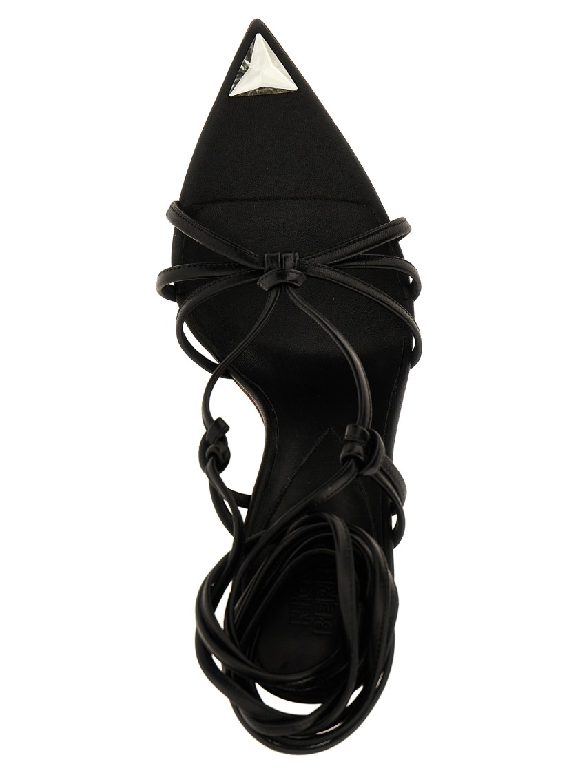 サンダル・ミュール NICOLO BERETTA SS24 'Beiby' sandals (NBE4006 003) Nicoló Beretta Beiby Peep Toe Sandal – Steven Dann
