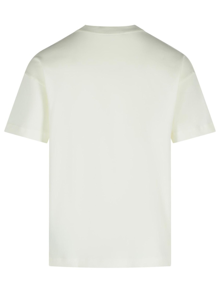 Palm Angels Bear In Mind White T-shirt With Bear Print And Logo Lettering On The Front In Cotton Man In White