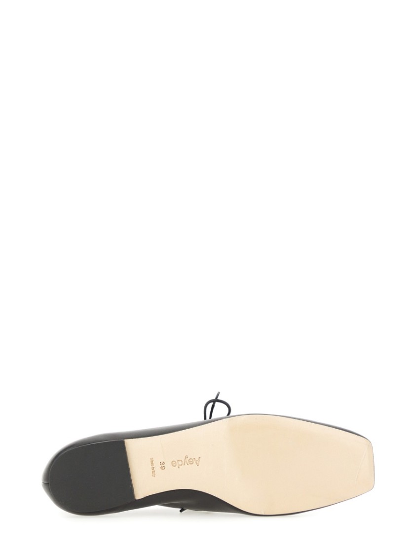 Shop Aeyde Aeydē "isla" Black Lace-up Shoe