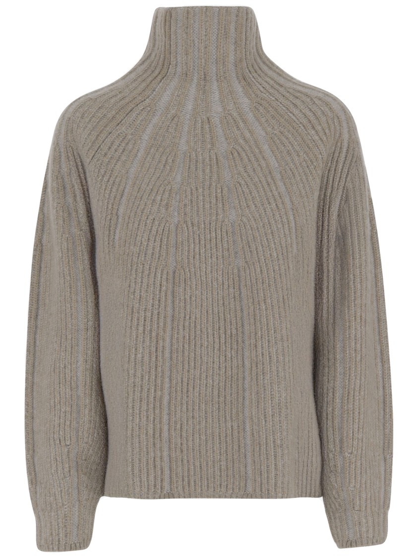 Giorgio Armani Wool And Cashmere Blend Sweater In Brown
