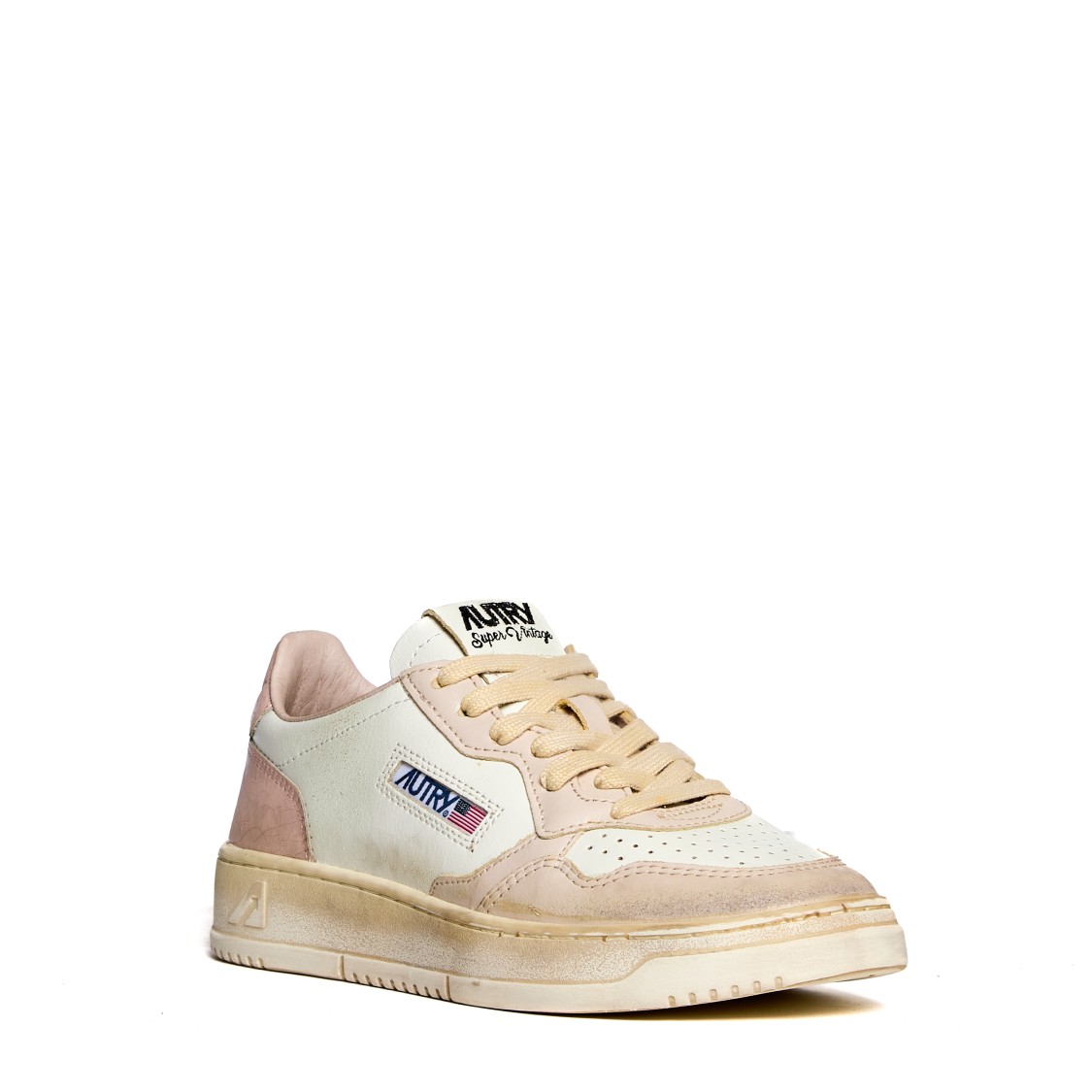Autry Vintage Inspired Low-top Sneakers With Textured Accents In Multicolor