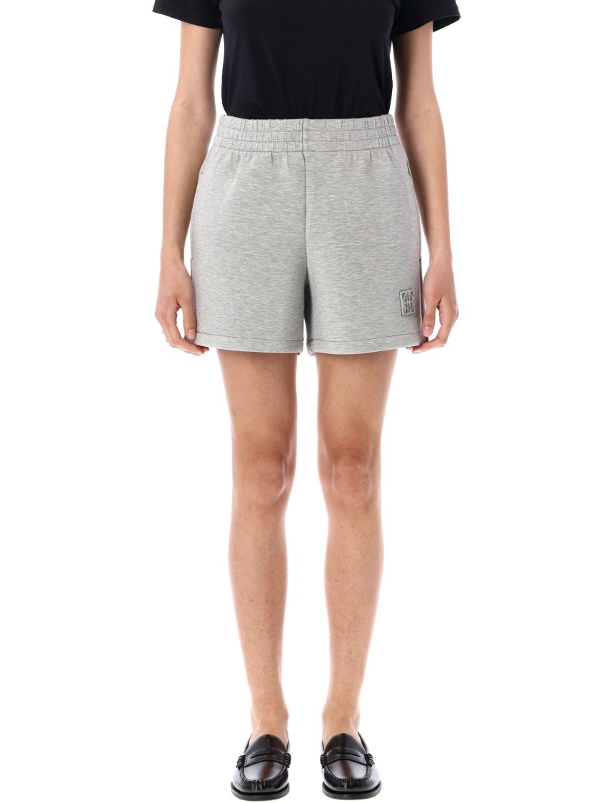 ANINE BING ANINE BING FRAMED MONOGRAM KAM SHORTS WITH TAILORED FIT