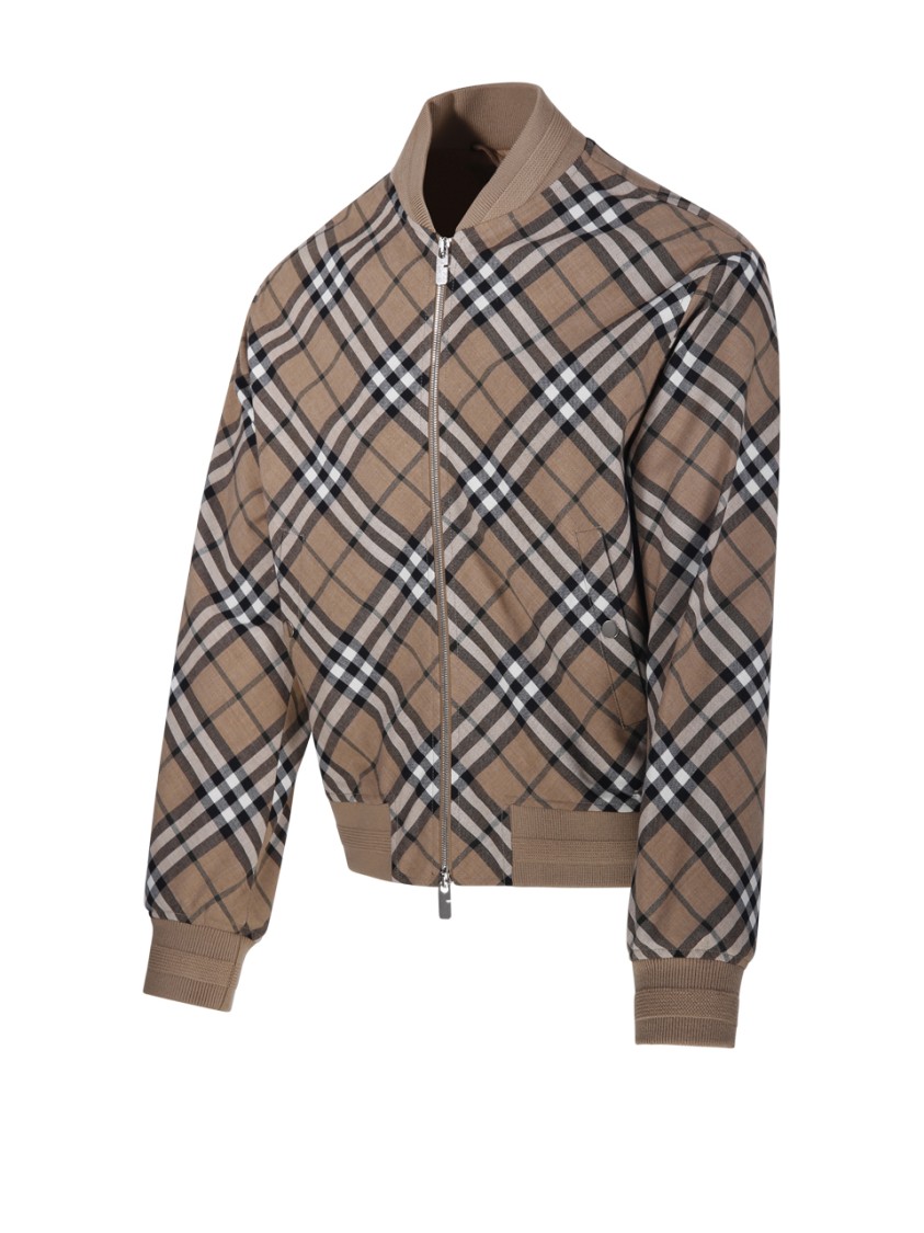 BURBERRY BURBERRY CLASSIC CHECK JACKET WITH STRUCTURED SILHOUETTE