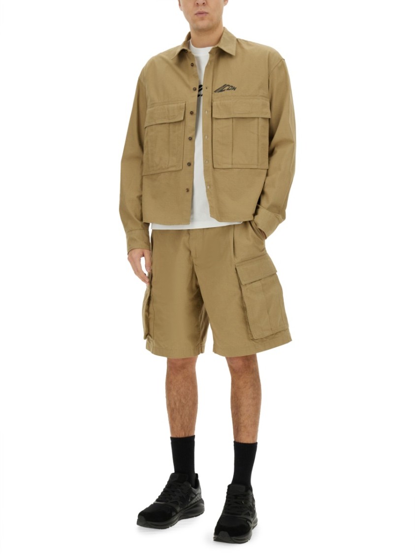 Shop Dsquared2 "icon Ripstop" Shirt In Neutrals