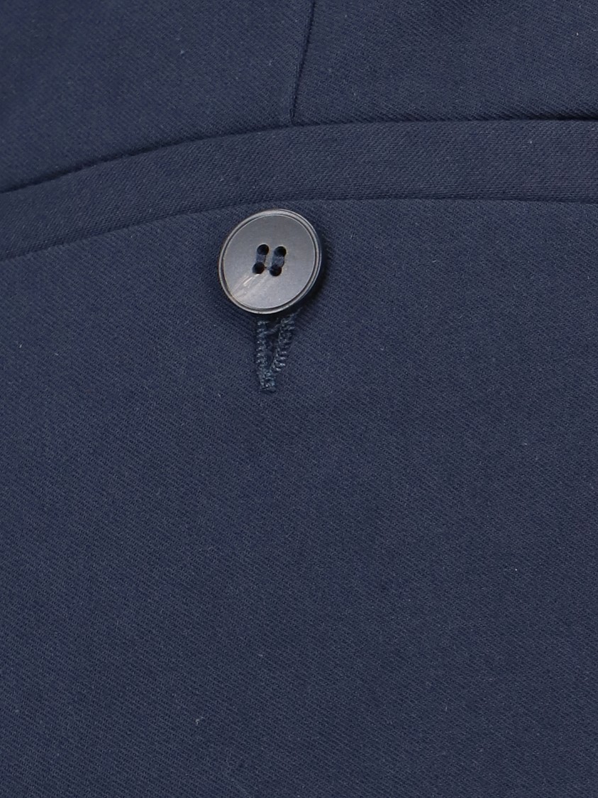 Shop Incotex Straight-leg Pants With Pleats And Hook Closure In Blue