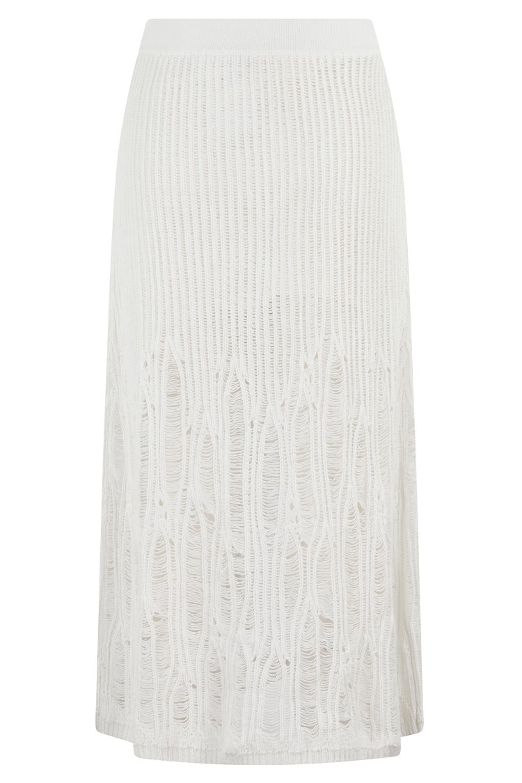Iro Knitted-design Midi Skirt In White