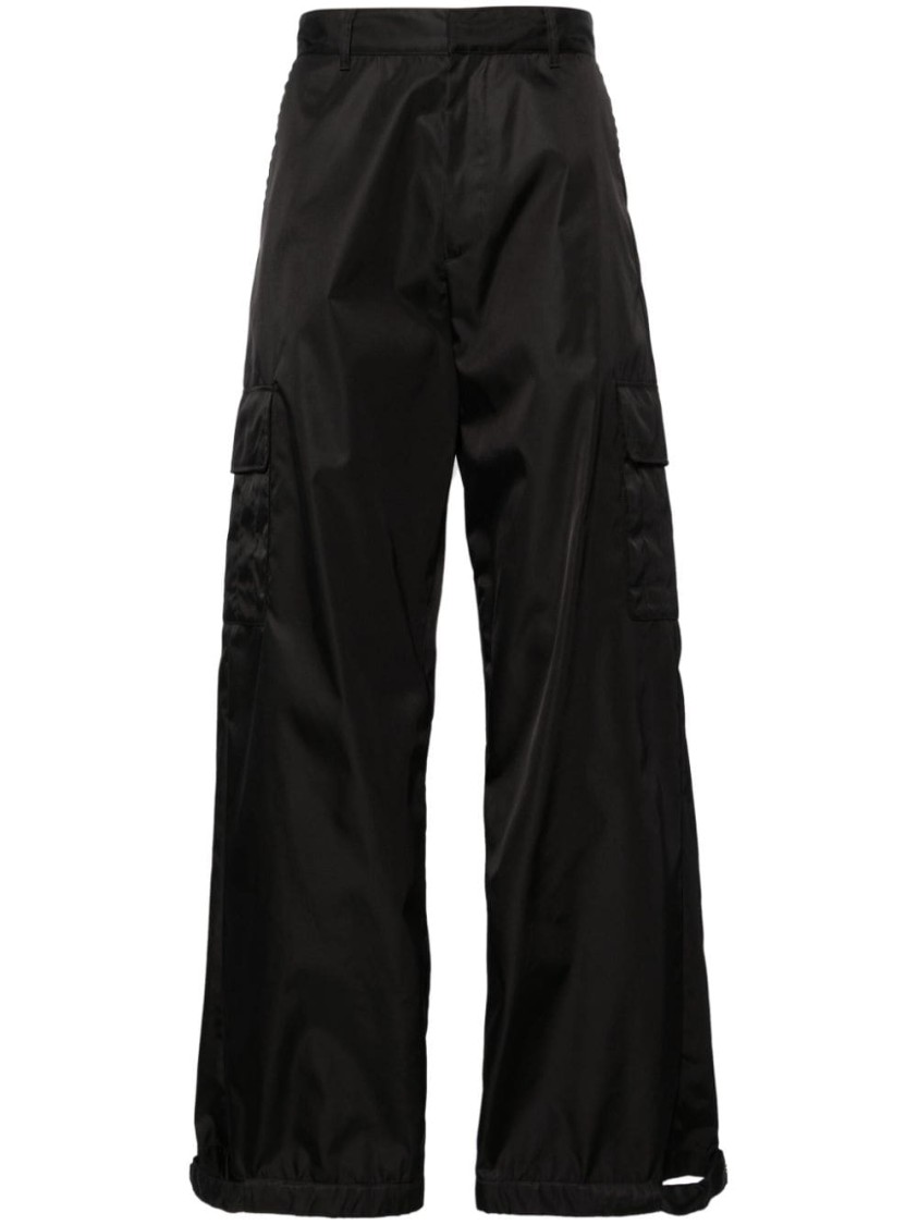Off-white High-waisted Wide-leg Trousers In Black | ModeSens