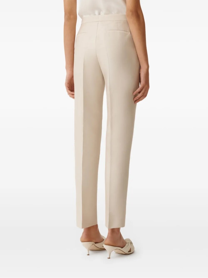 Fabiana Filippi Tailored Straight-leg Pants With Subtle Pleats In Neutral