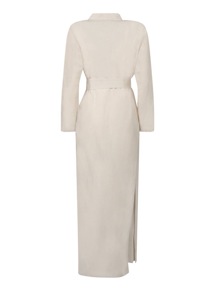 オールインワン・サロペット Blanca Vita Beige Maxi Dress With Classic Collar And Blanca Vita Beige Dress With Classic Collar And Matching
