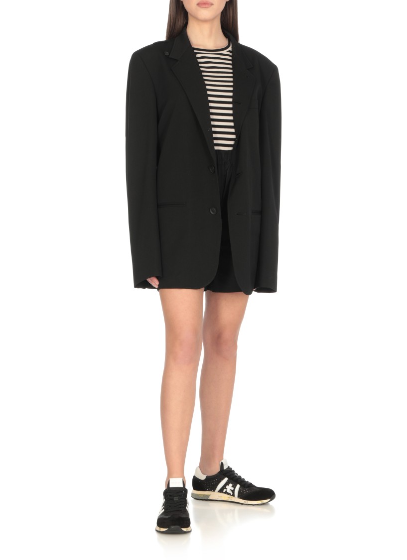Premiata Low Top Sneakers With Contrast Heel Tab In Black