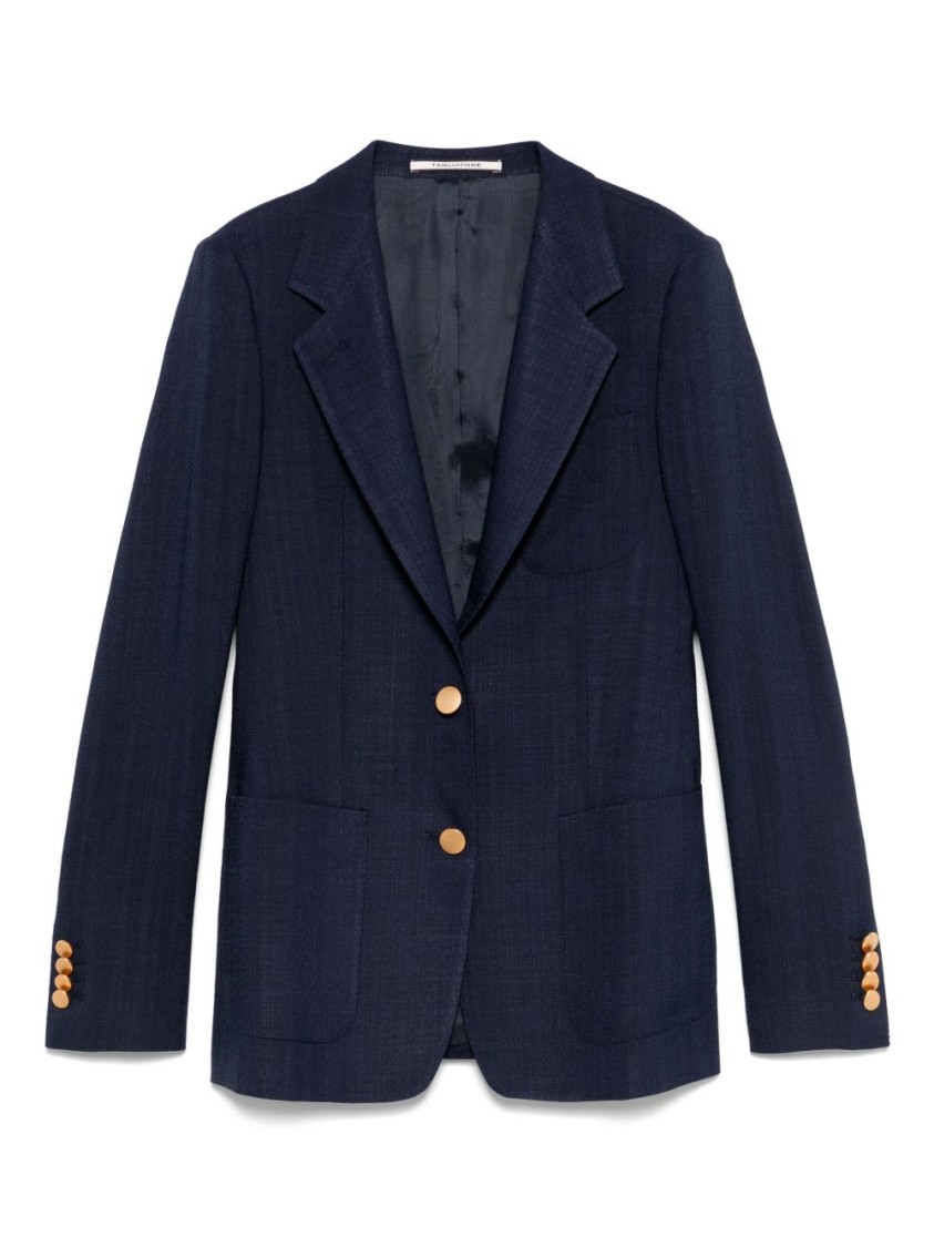 Tagliatore Tailored Blue Blazer With Gold-tone Buttons In Blue