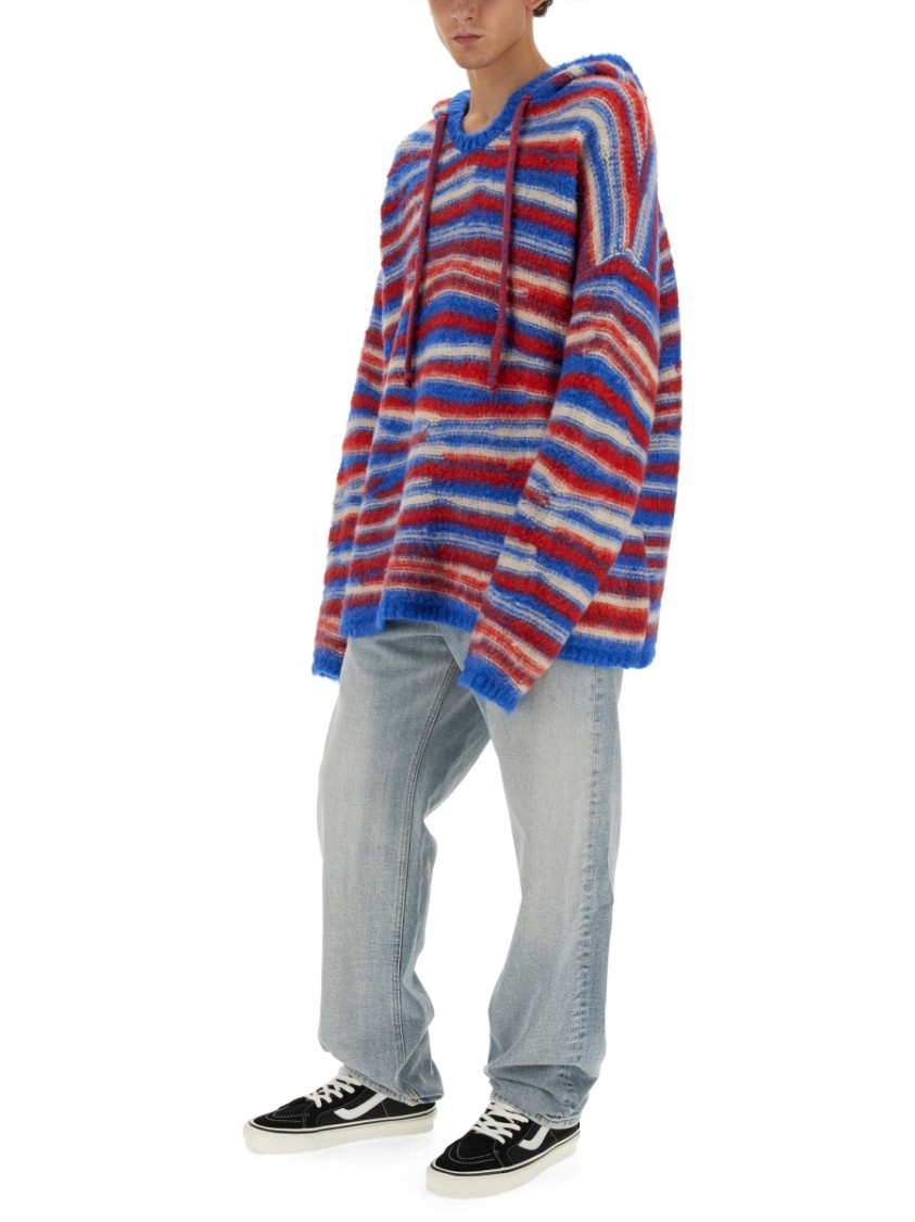 Erl Gradient Knitted Oversized Hoodie