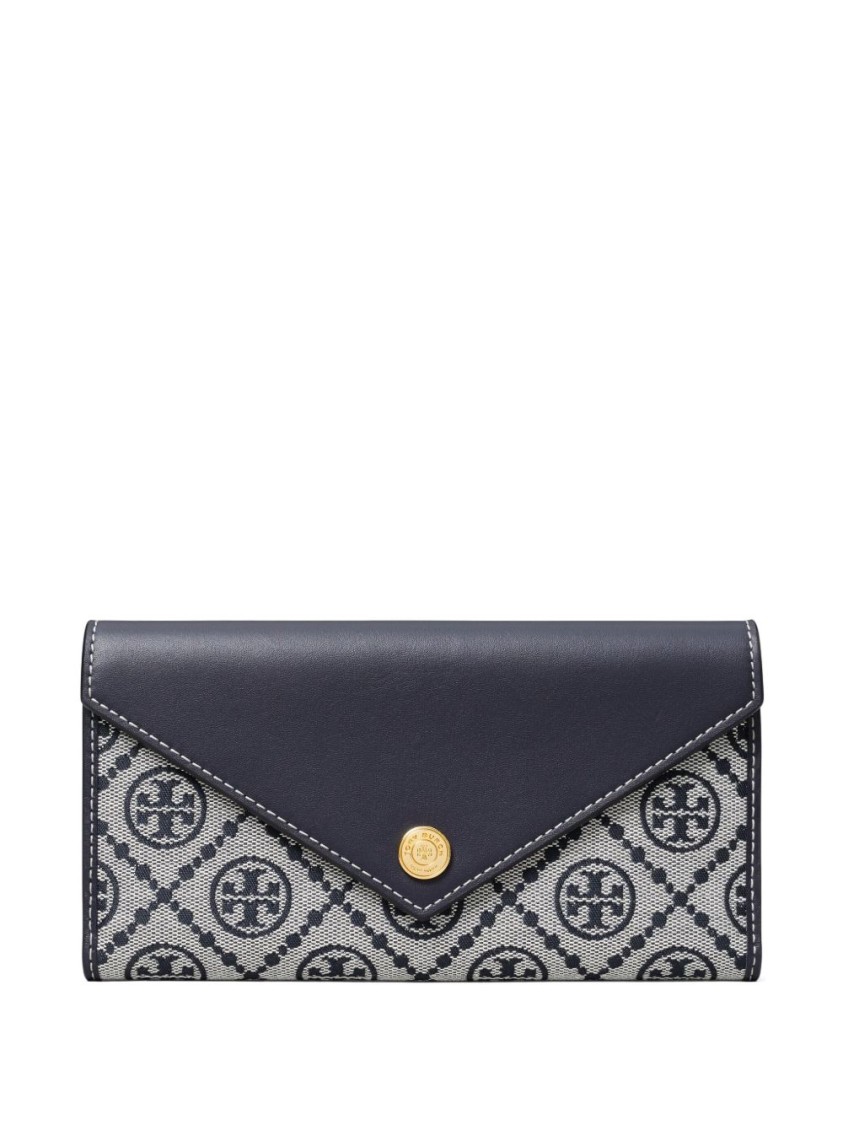 Tory Burch Stitching Contrast Envelope Style In Black