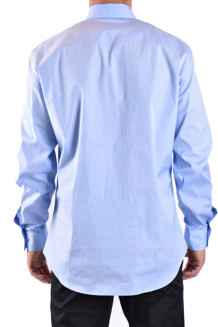 Dsquared2 Button-down Blue Shirt With Smooth Texture