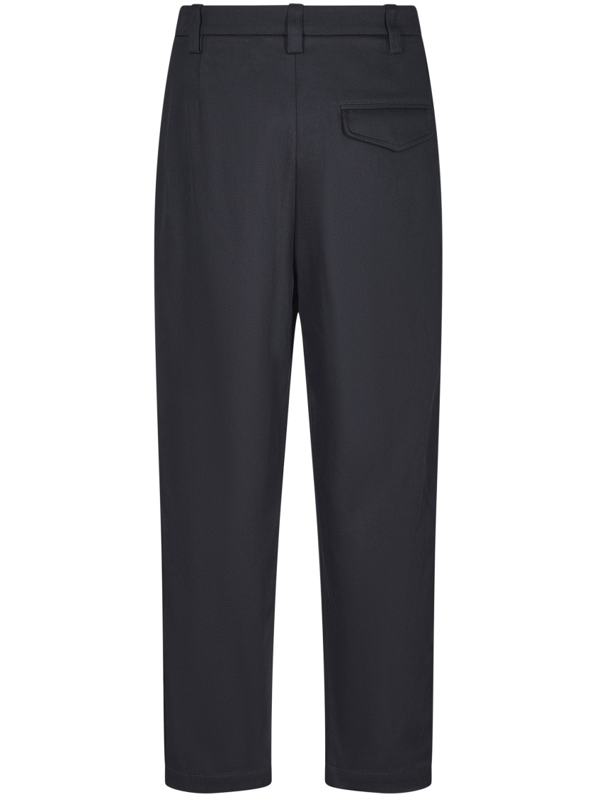 Apc A.p.c. Tailored Black Trousers With Pleated Front And Relaxed Fit In Black