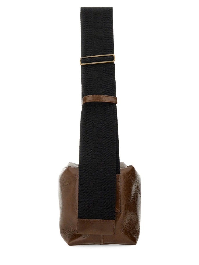 Uma Wang Brown Carbon Fiber Shoulder Bag In Brown
