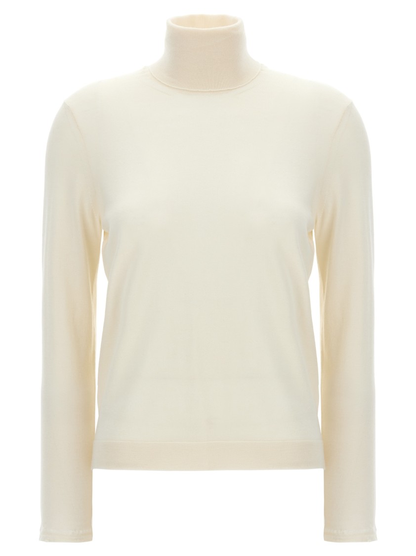 Tom Ford Silk Cashmere Turtleneck Sweater In Neutral