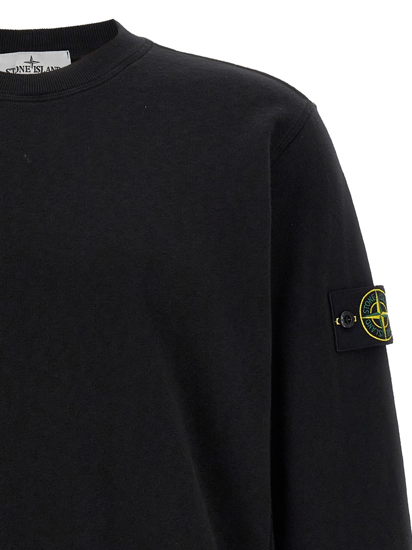 Stone Island Light Rws Pure Wool Sweater In Black
