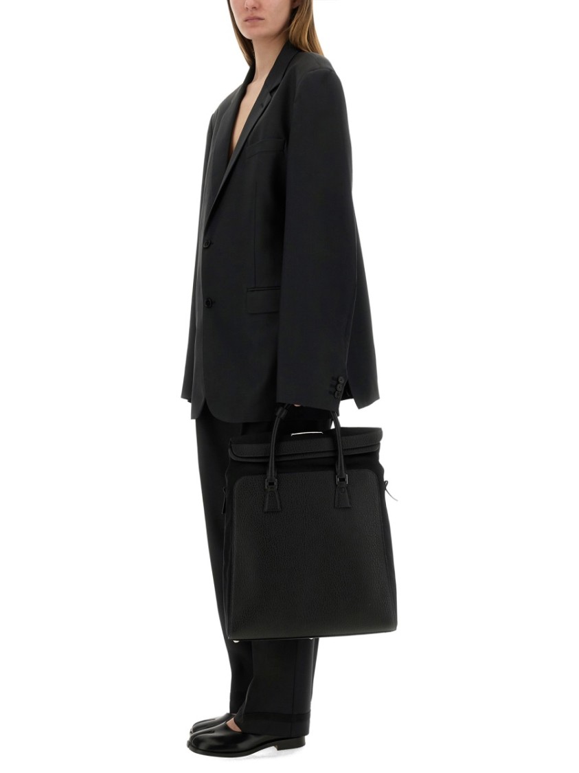 Shop Maison Margiela Wool And Mohair Pants In Black