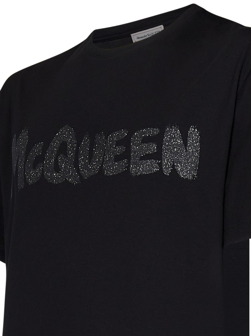 Shop Alexander Mcqueen T-shirts And Polos Black