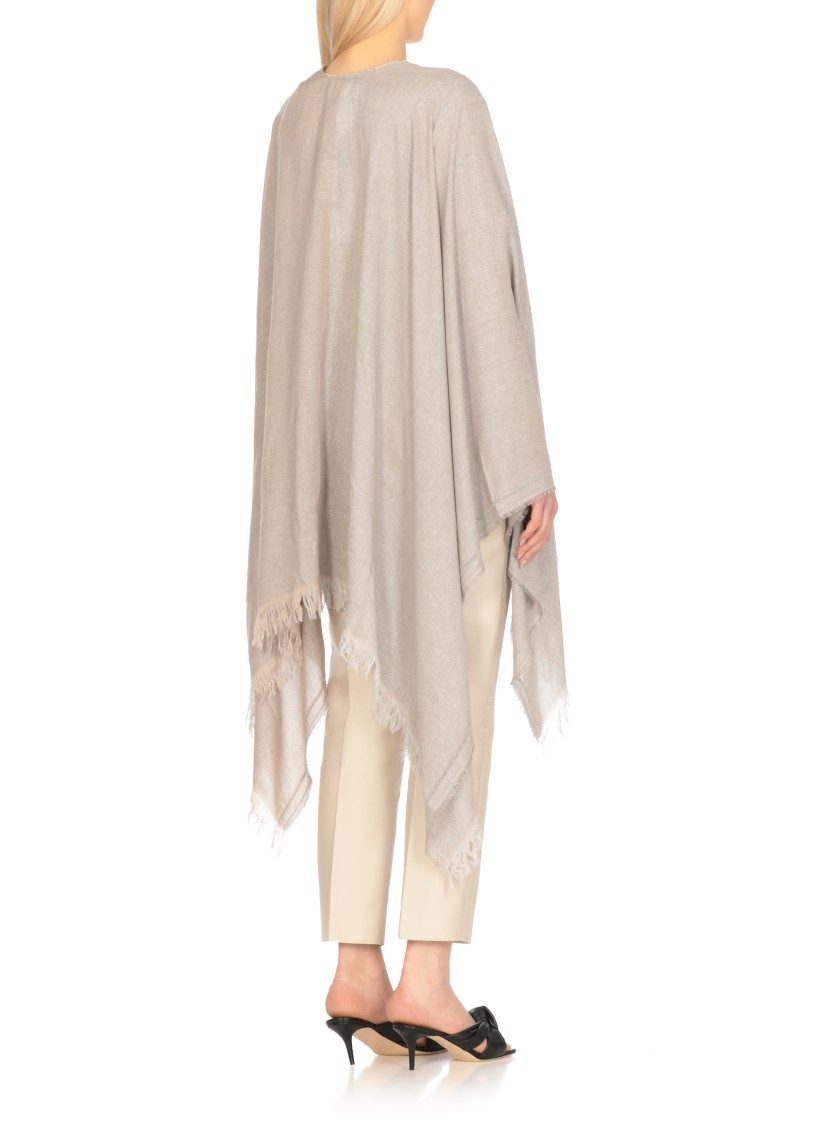 Shop Fabiana Filippi Grey Viscose Cape