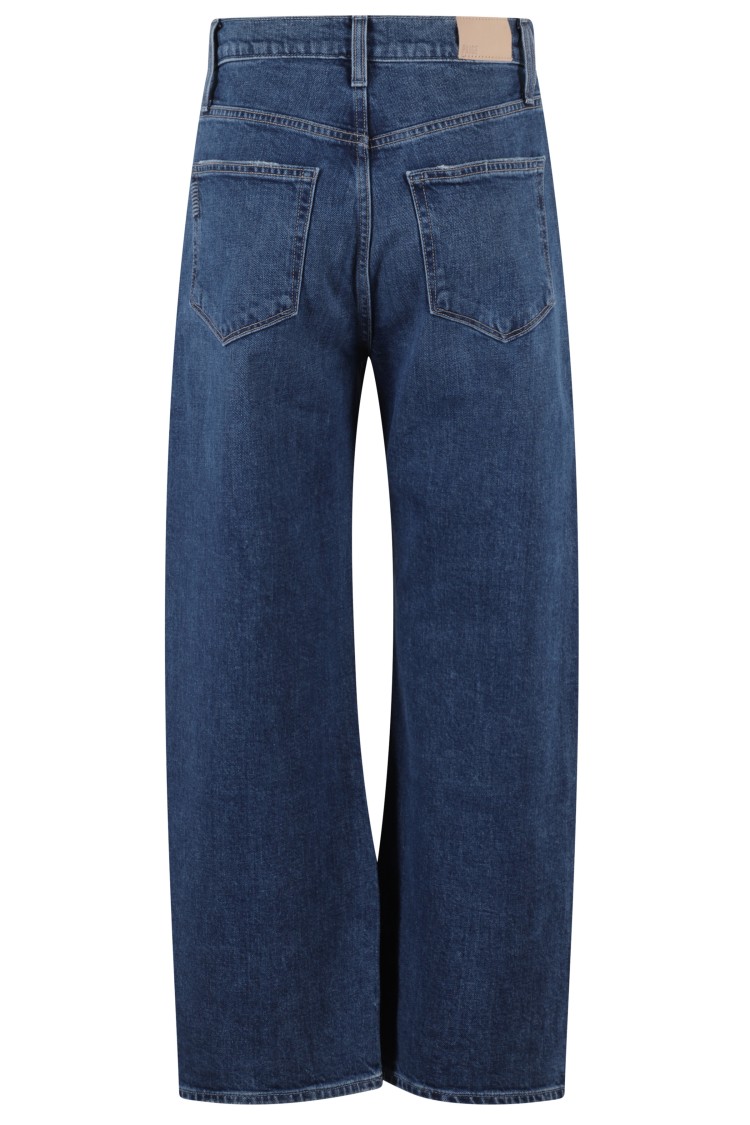 Paige High-waisted Barrel Leg Jeans In Blue