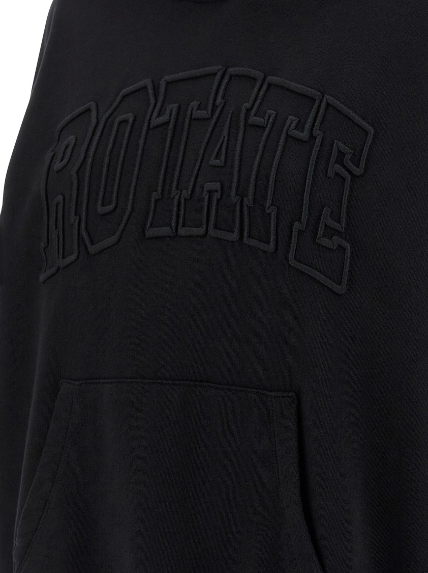 Rotate Birger Christensen Hooded Sweatshirt With Logo In Blue