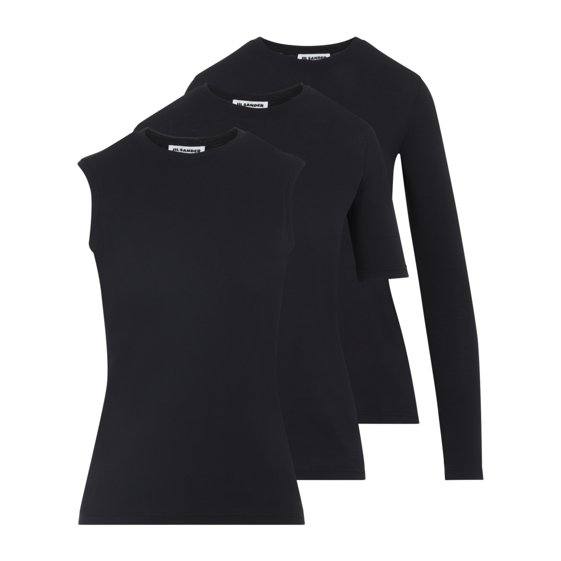 Jil Sander Black T-shirt In Soft Cotton