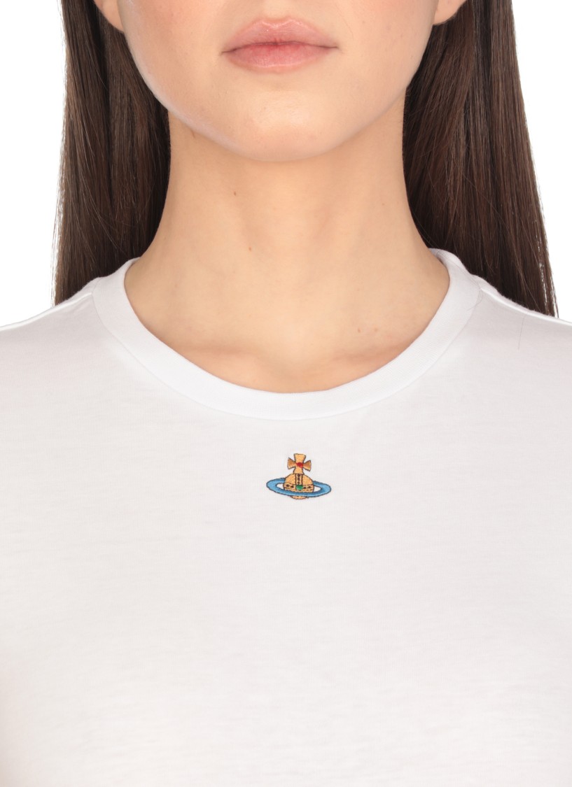Shop Vivienne Westwood Orb Peru T-shirt In White