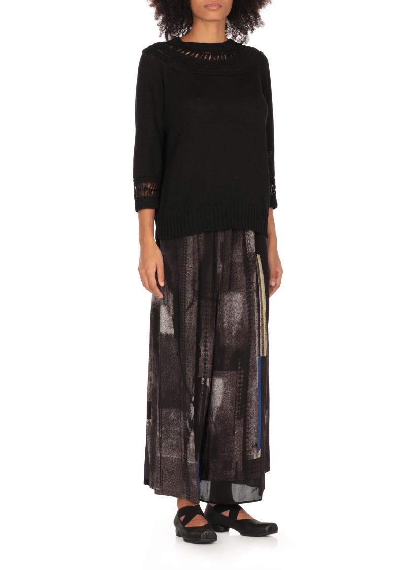 Y's Cotton Sweater In Black