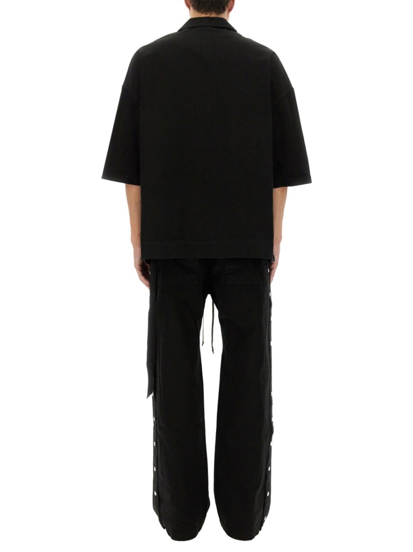 Rick Owens Drkshdw Short Sleeve Shirt In Black