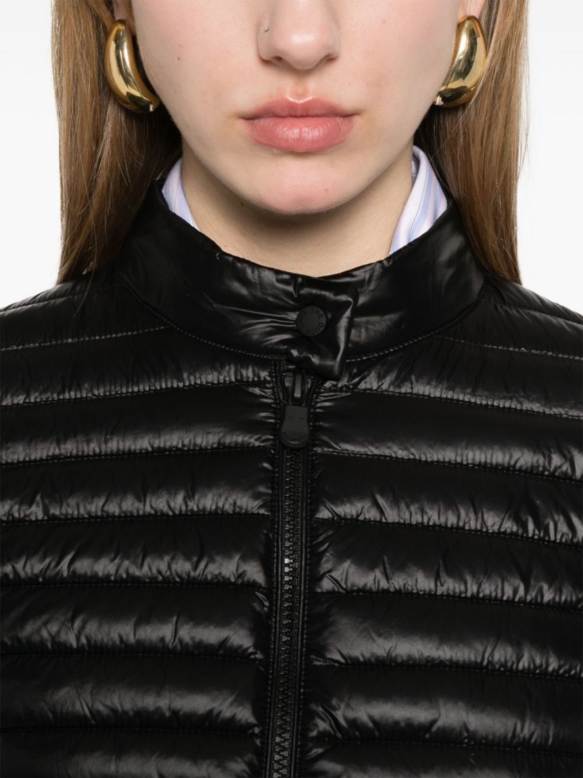 Save The Duck Quilted High-collar Jacket With Front Zip Closure