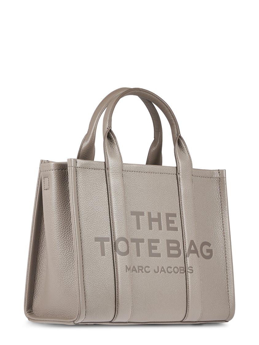 Marc Jacobs Structured Medium Tote With Dual Handles And Detachable Strap In Gray