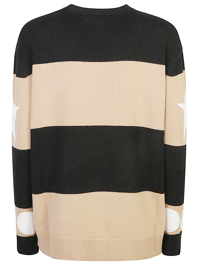 Max Mara Multicolor Dirce 1951-motif Striped Jumper In Black