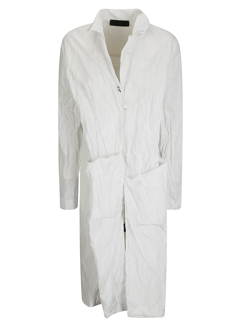 トレンチコート Maria Calderara Long Wrinkled Effect Trench Coat Maria Calderara Long Wrinkled Effect Trench Coat In White