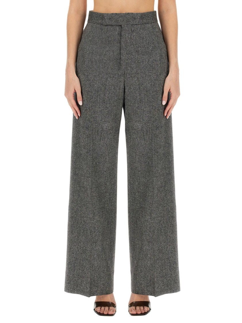 Vivienne Westwood Tailored Straight Wool Pants In Grey