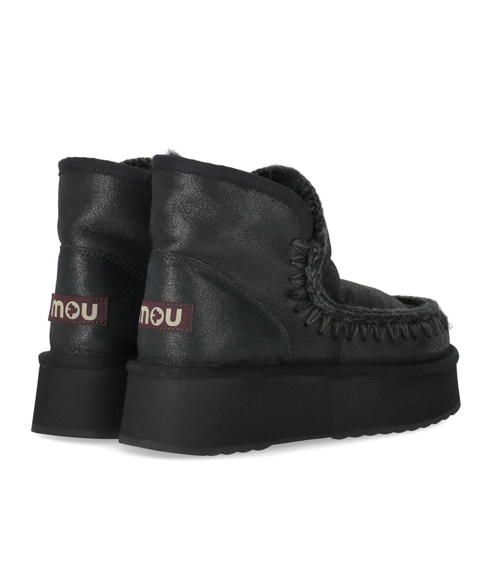 Shop Mou Mini Eskimo Platform Black Boot