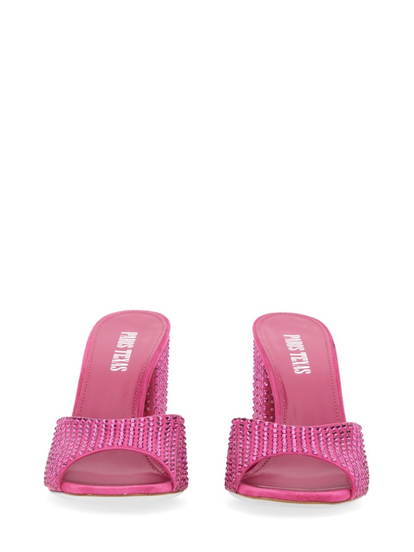Shop Paris Texas Mule Holly Anja Open-toe Mules In Pink