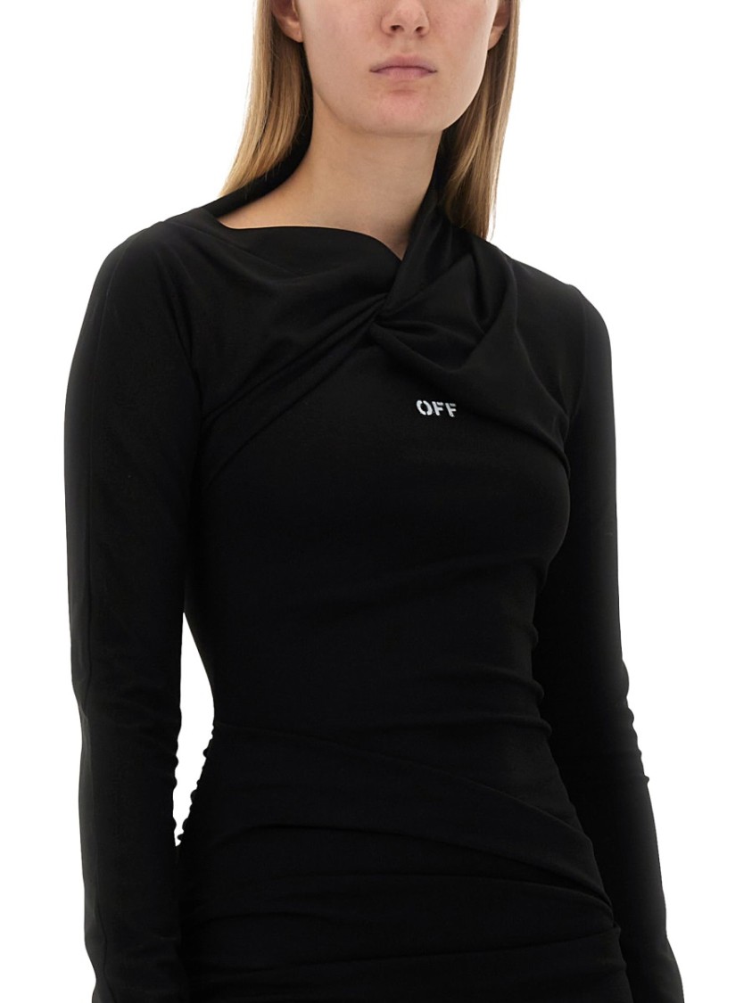 Off-white Women's Mini Dress | Size 42 | Owdb486 In Black